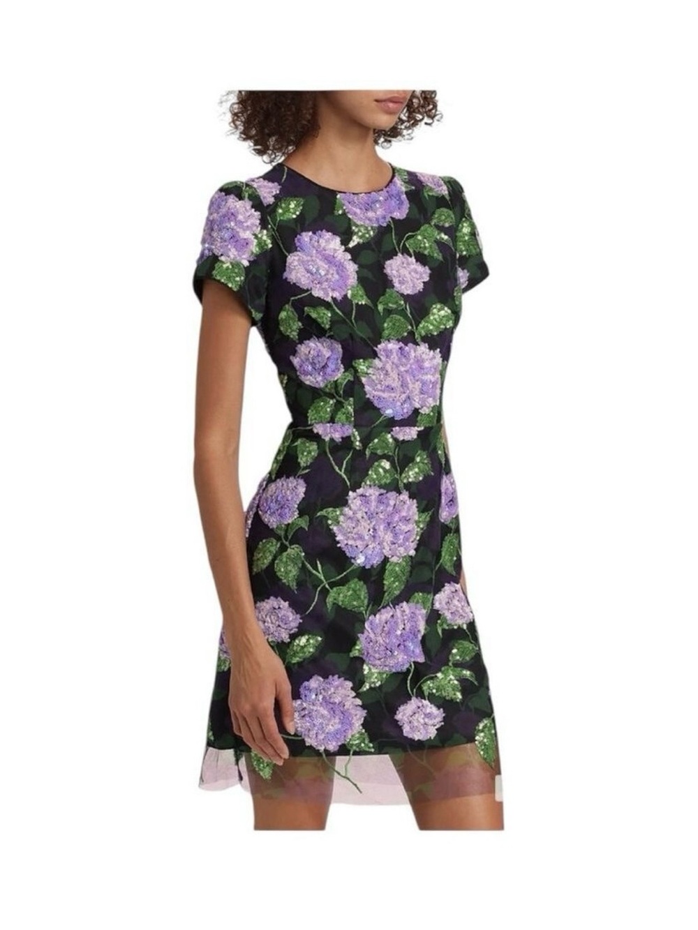 NWT Milly Sequin Kyla Floral Mini Dress SZ: 2
